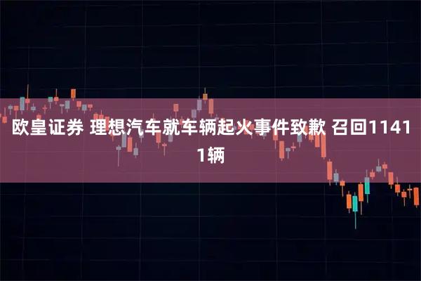 欧皇证券 理想汽车就车辆起火事件致歉 召回11411辆