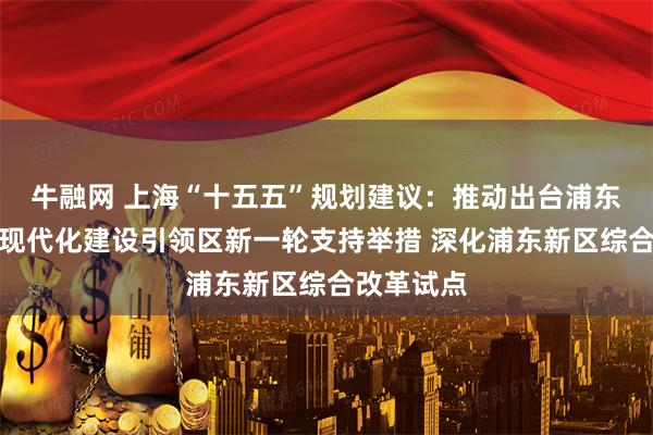 牛融网 上海“十五五”规划建议：推动出台浦东社会主义现代化建设引领区新一轮支持举措 深化浦东新区综合改革试点